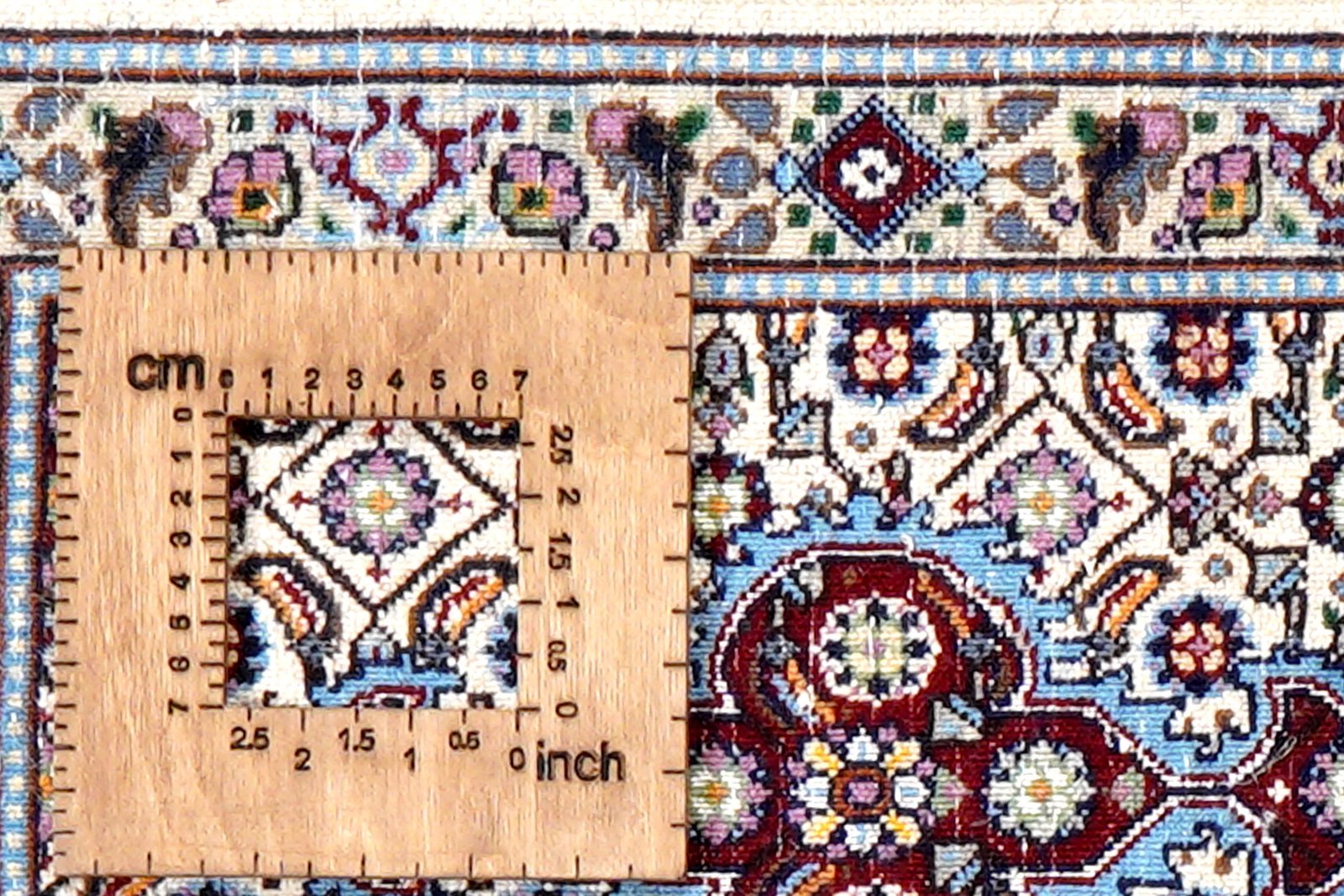 Moud Mahi — Hand-knotted, 39x57 cm, Beige, 100% Virgin Wool | View 8
