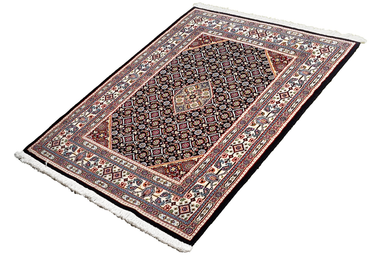 Moud Mahi — Hand-knotted, 77x112 cm, Blue, 100% Virgin Wool | View 5