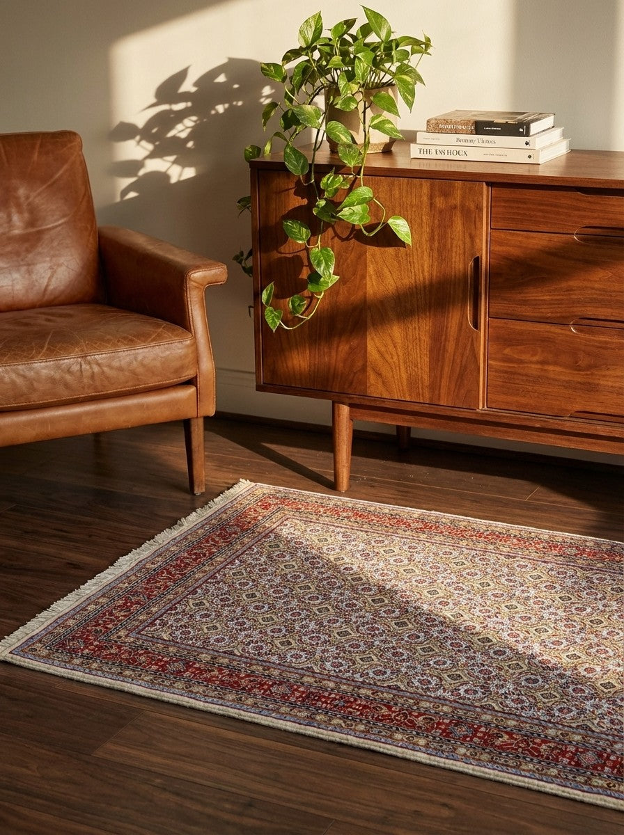 Moud Mahi — Hand-knotted, 97x148 cm, Multicolor, 100% Virgin Wool | Back view