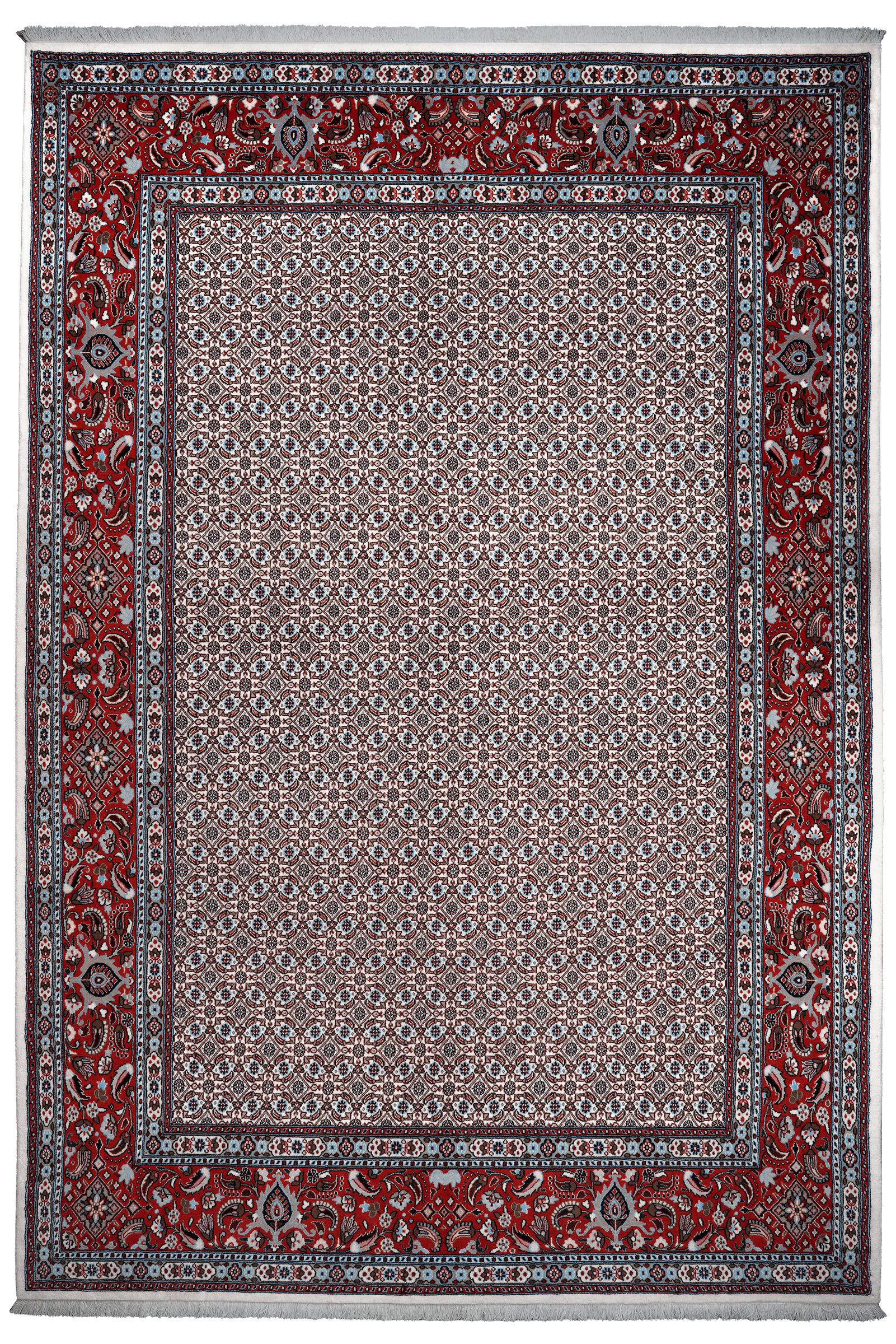 Moud Mahi — Hand-knotted, 194x287 cm, Beige, 100% Virgin Wool | Main view