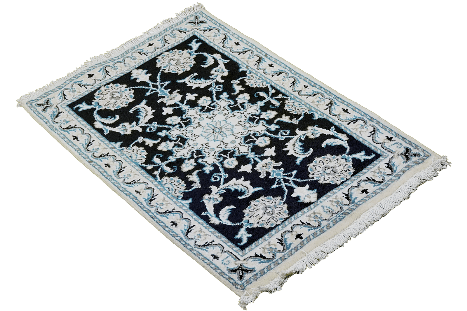 Nain 12La — Hand-knotted, 59x90 cm, Blue, 100% Virgin Wool | View 4