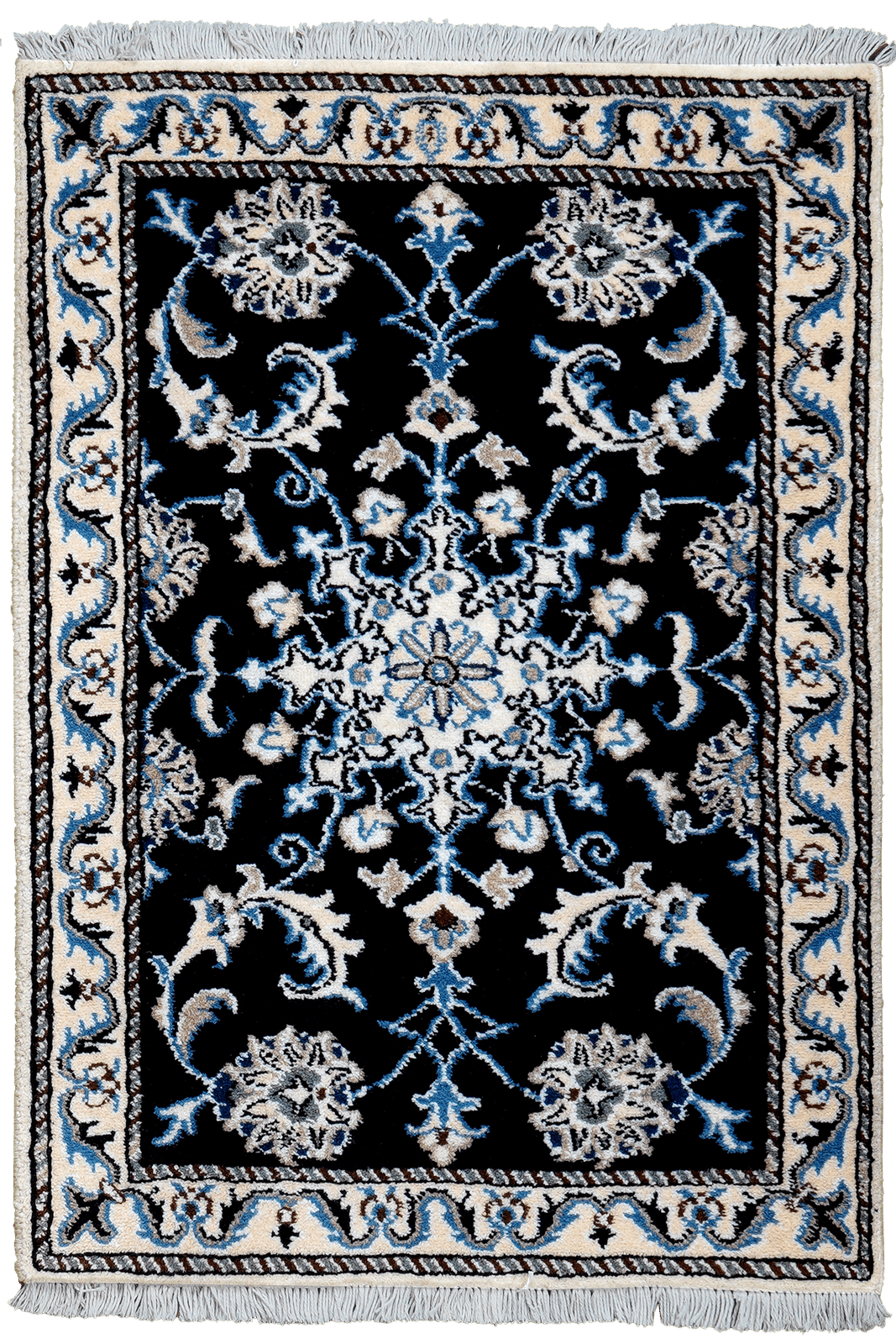 Nain 12La — Hand-knotted, 60x88 cm, Blue, 100% Virgin Wool | Main view