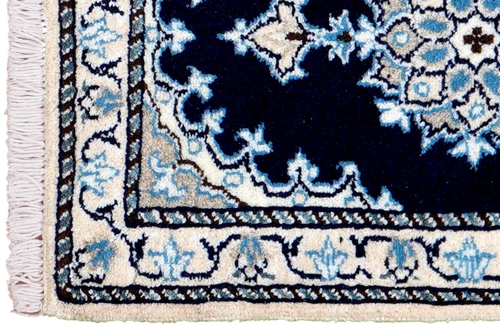 Nain 12La — Hand-knotted, 39x60 cm, Blue, 100% Virgin Wool | View 3
