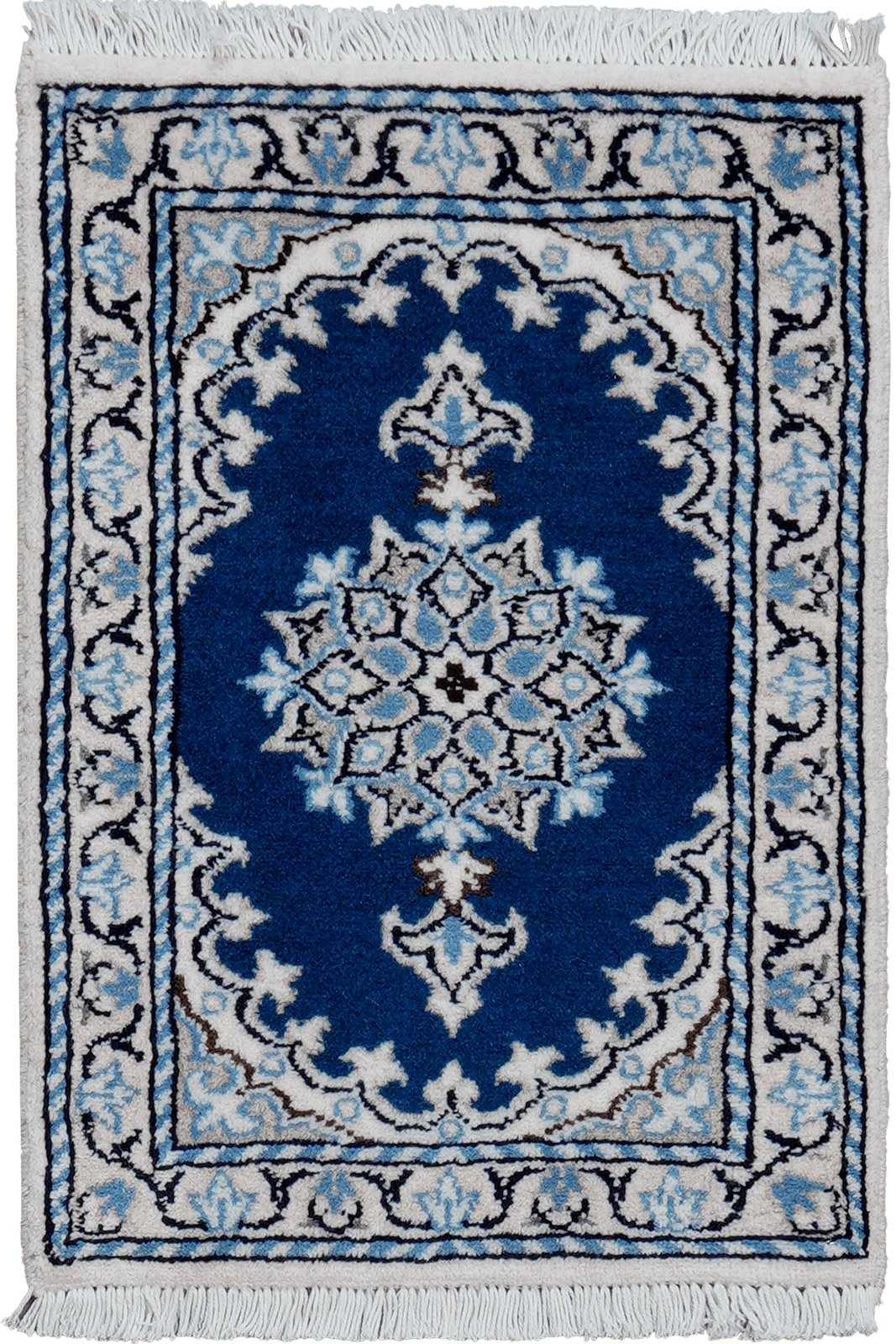 Nain 12La — Hand-knotted, 40x56 cm, Blue, 100% Virgin Wool | Main view