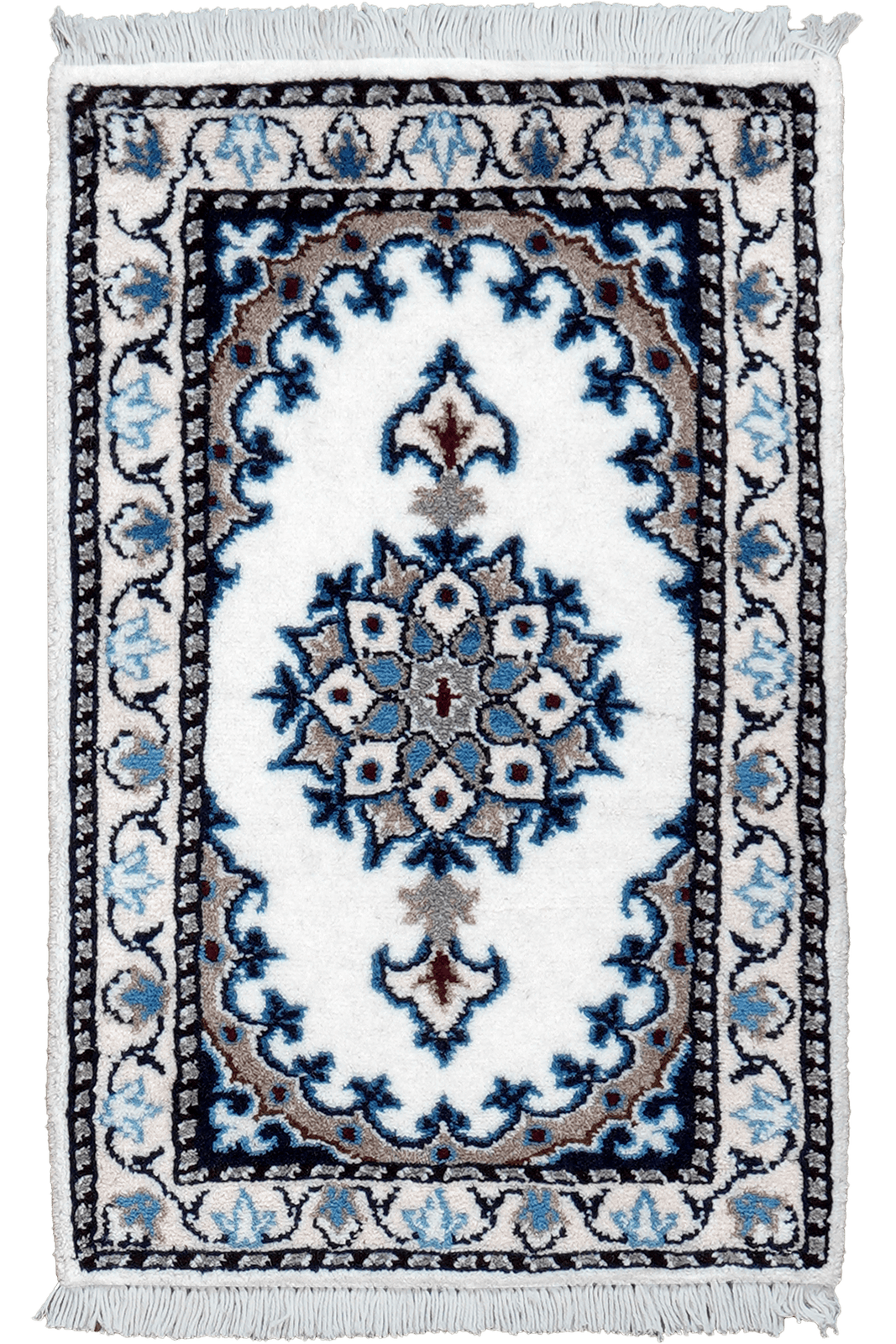 Nain 12La — Hand-knotted, 38x60 cm, Beige, 100% Virgin Wool | Main view