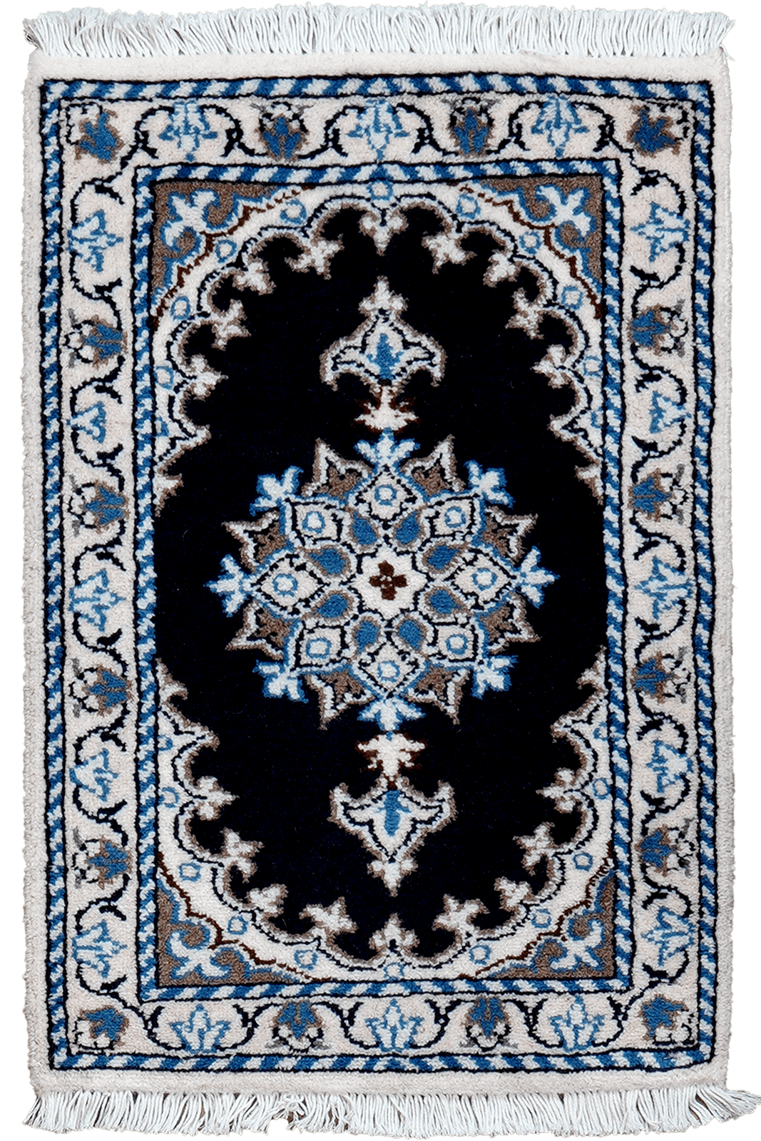 Nain 12La — Hand-knotted, 40x62 cm, Blue, 100% Virgin Wool | Main view