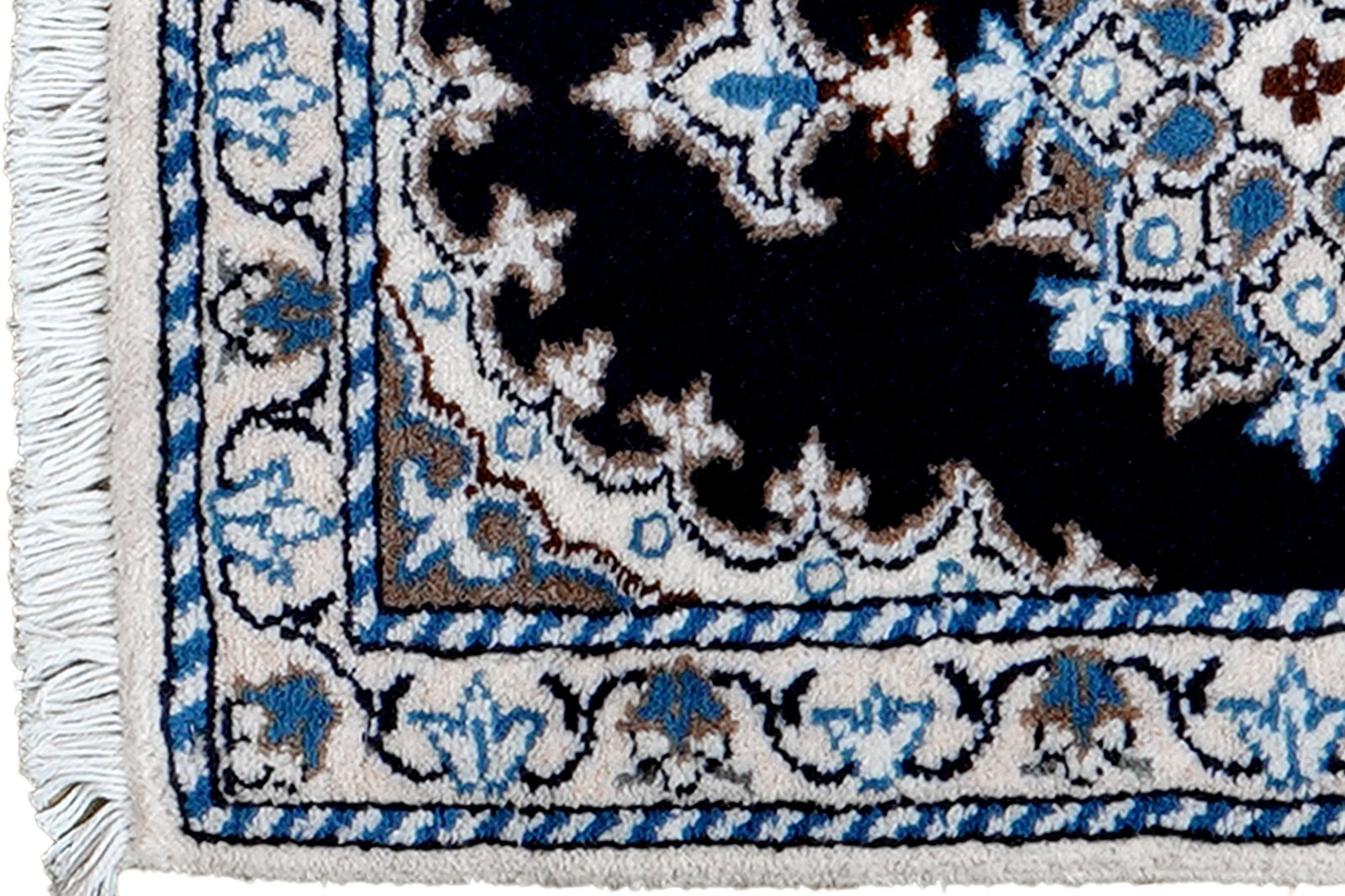 Nain 12La — Hand-knotted, 40x62 cm, Blue, 100% Virgin Wool | View 3