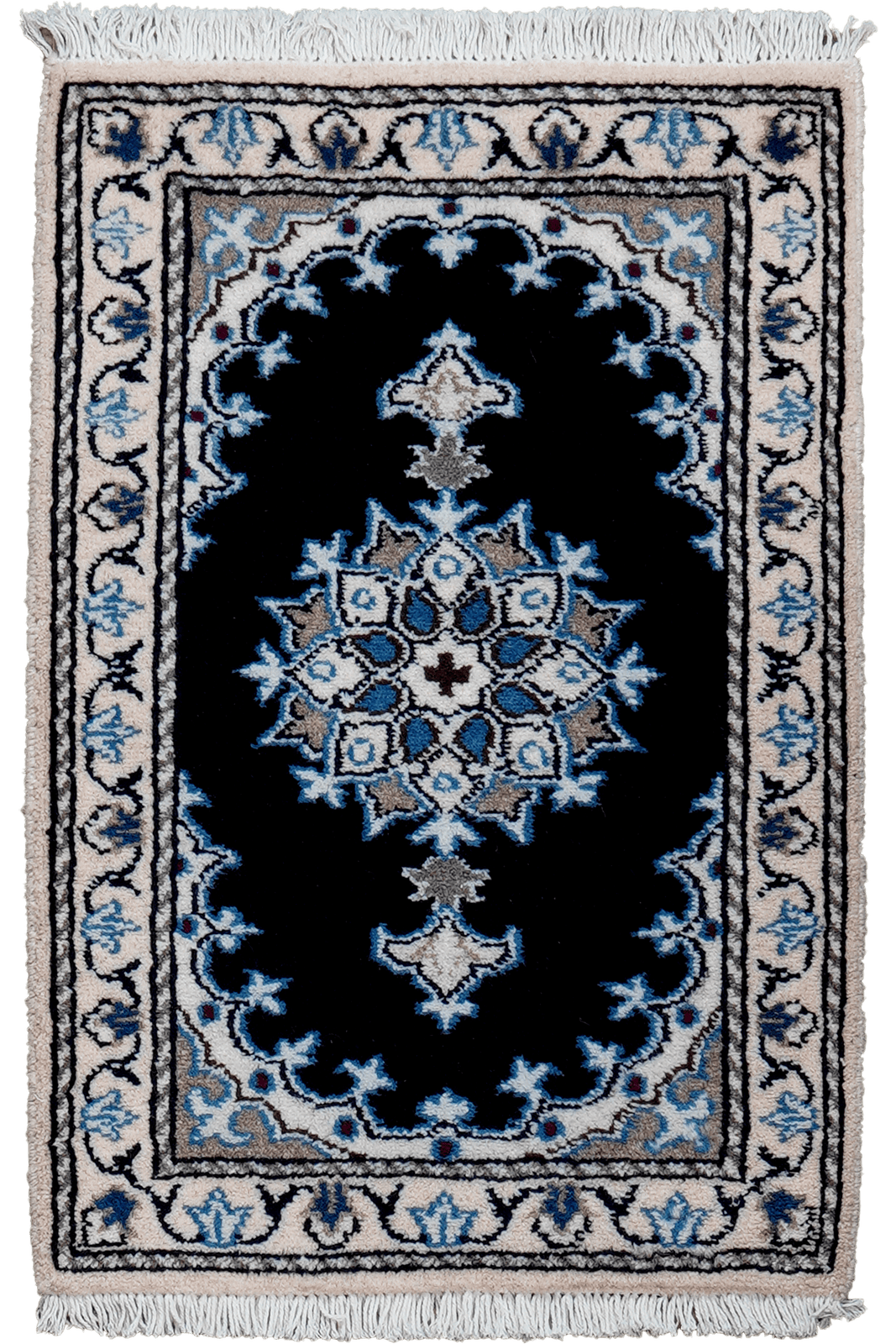 Nain 12La — Hand-knotted, 41x62 cm, Blue, 100% Virgin Wool | Main view