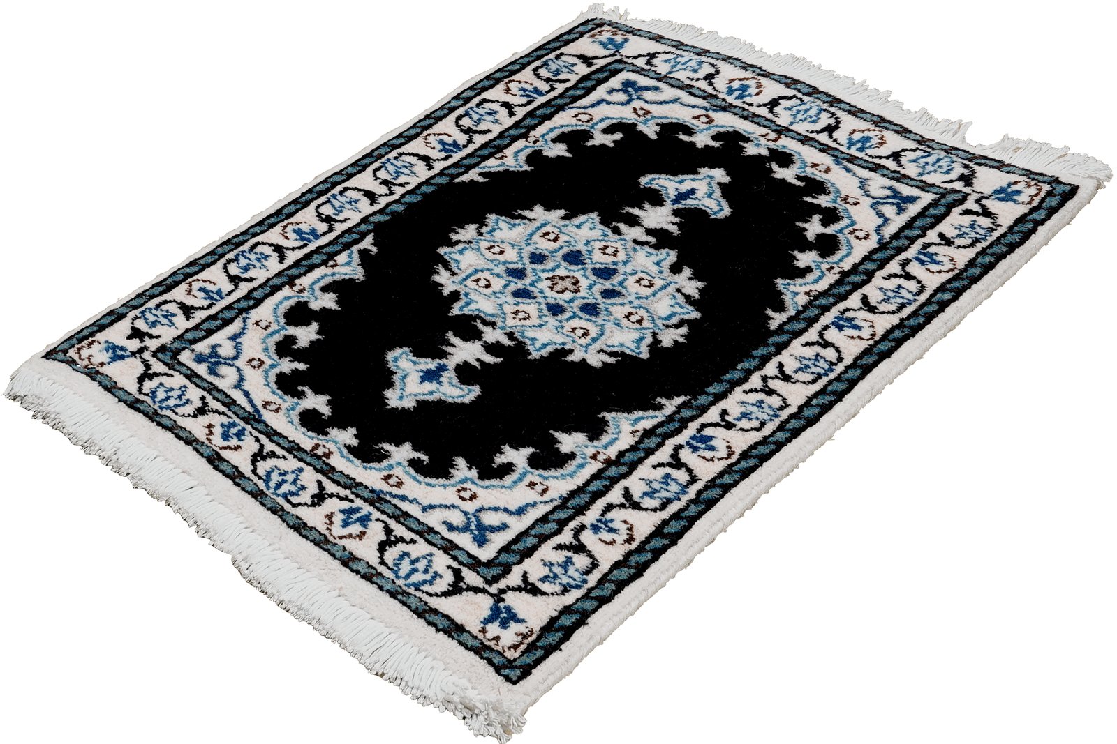 Nain 12La — Hand-knotted, 41x61 cm, Blue, 100% Virgin Wool | View 5