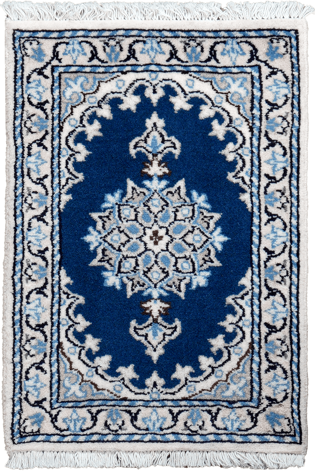 Nain 12La — Hand-knotted, 39x57 cm, Blue, 100% Virgin Wool | Main view