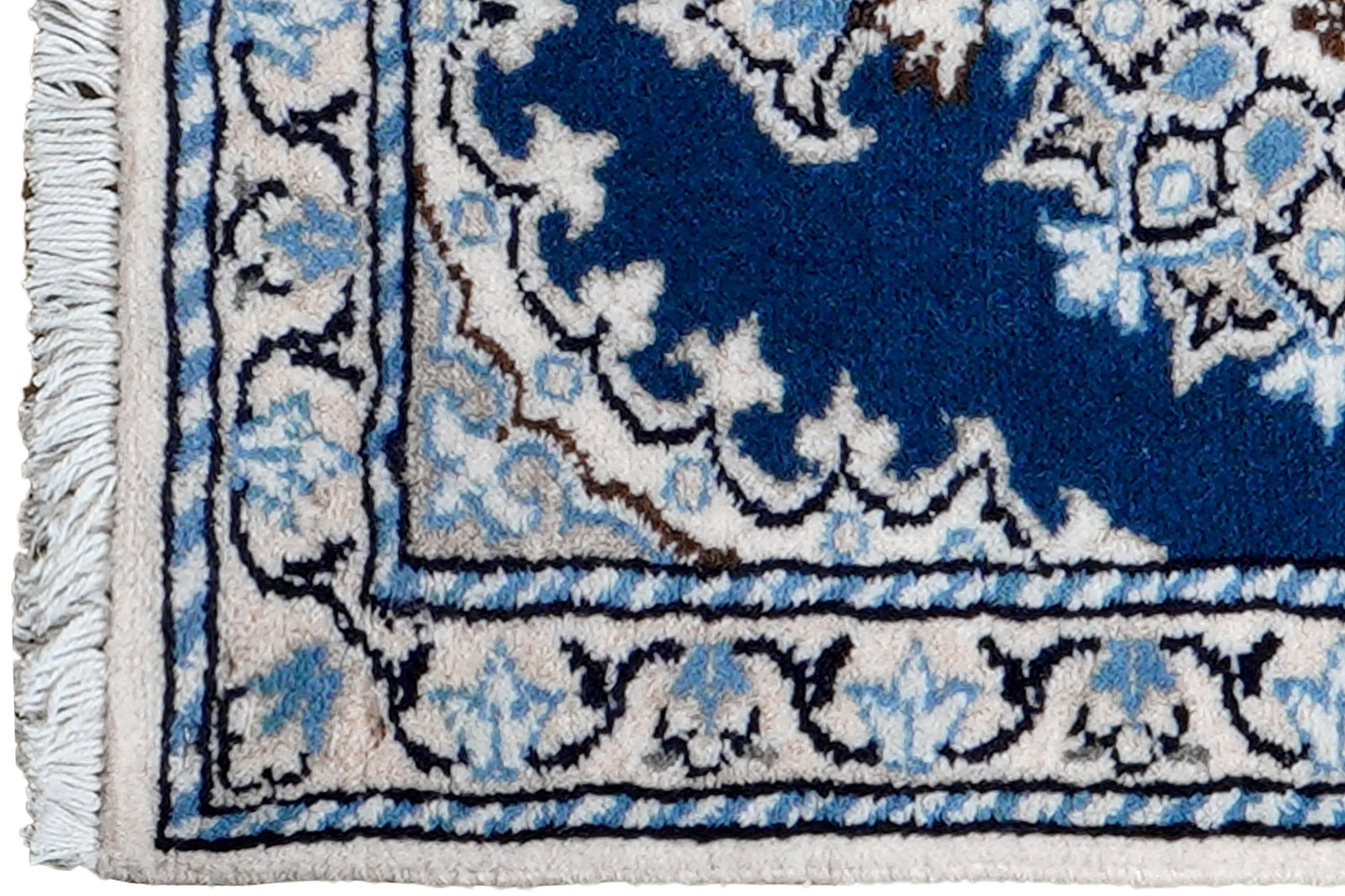 Nain 12La — Hand-knotted, 39x57 cm, Blue, 100% Virgin Wool | View 3