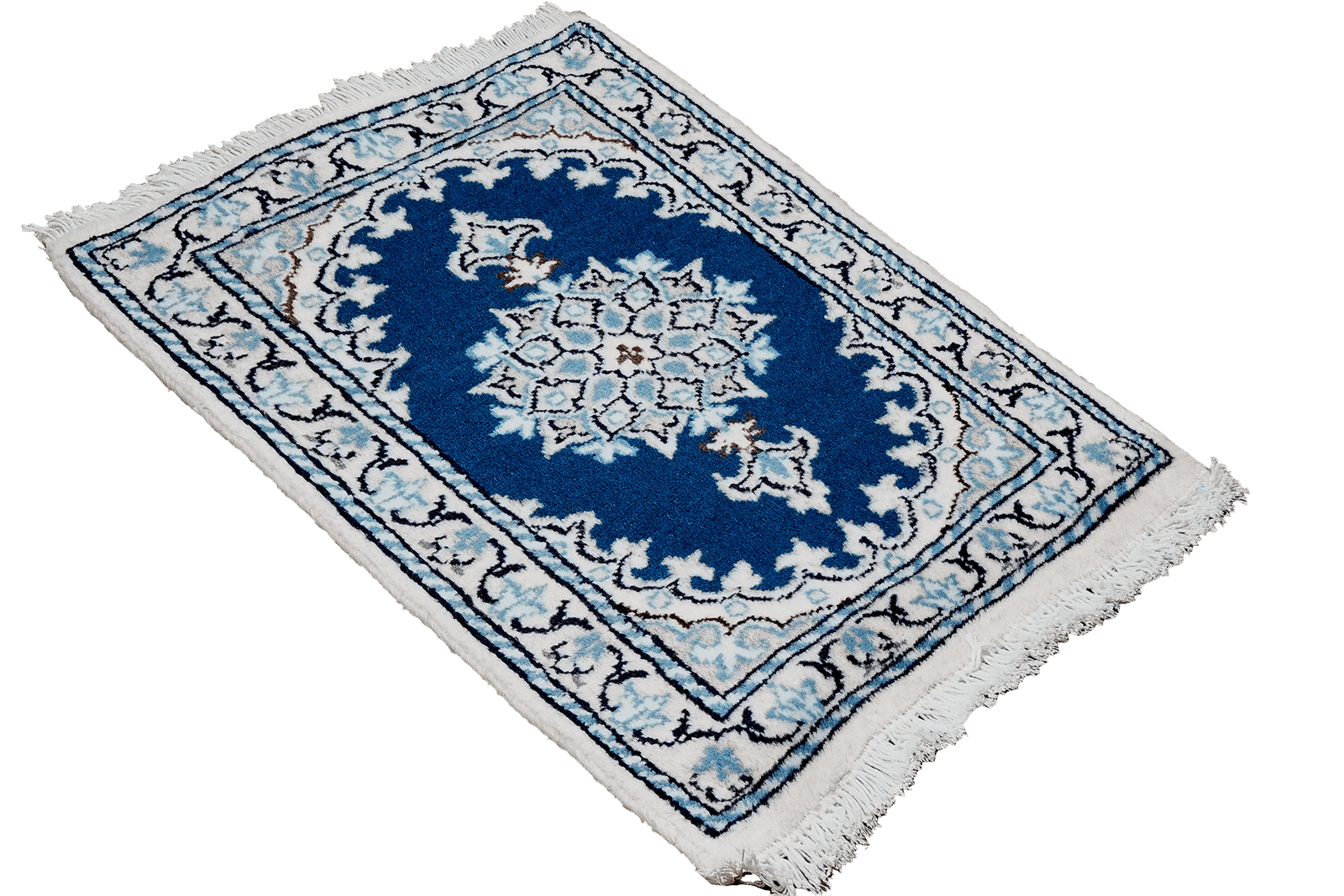 Nain 12La — Hand-knotted, 39x57 cm, Blue, 100% Virgin Wool | View 4