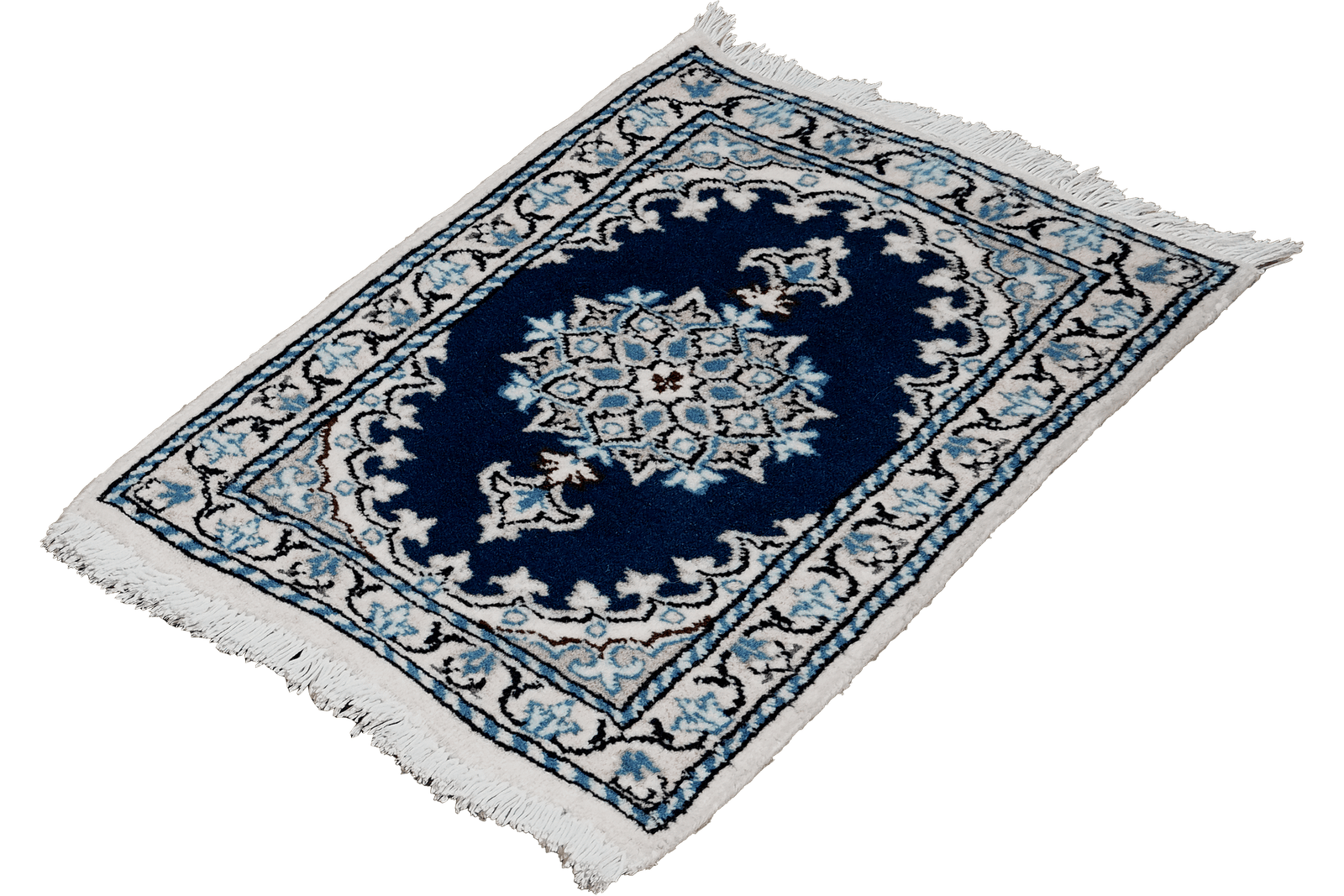 Nain 12La — Hand-knotted, 39x57 cm, Blue, 100% Virgin Wool | View 5