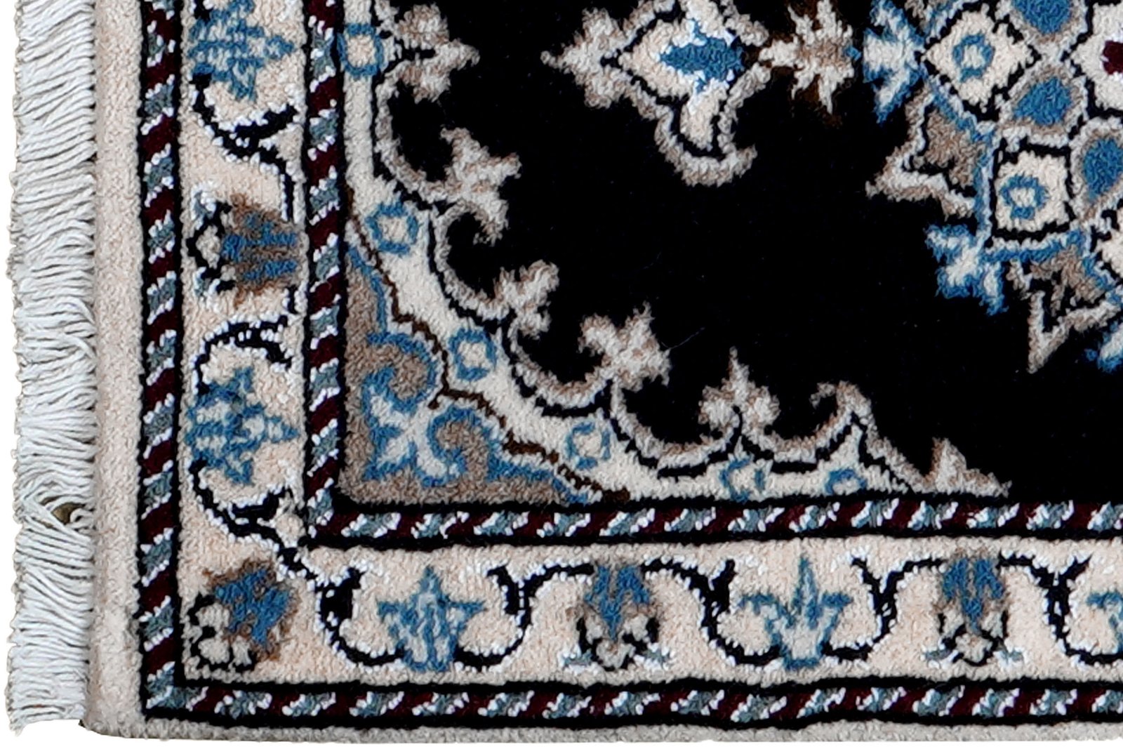 Nain 12La — Hand-knotted, 40x61 cm, Blue, 100% Virgin Wool | View 3