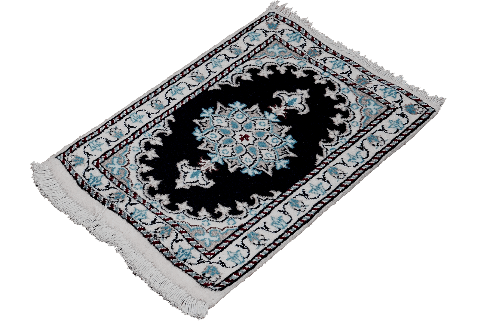 Nain 12La — Hand-knotted, 40x61 cm, Blue, 100% Virgin Wool | View 5