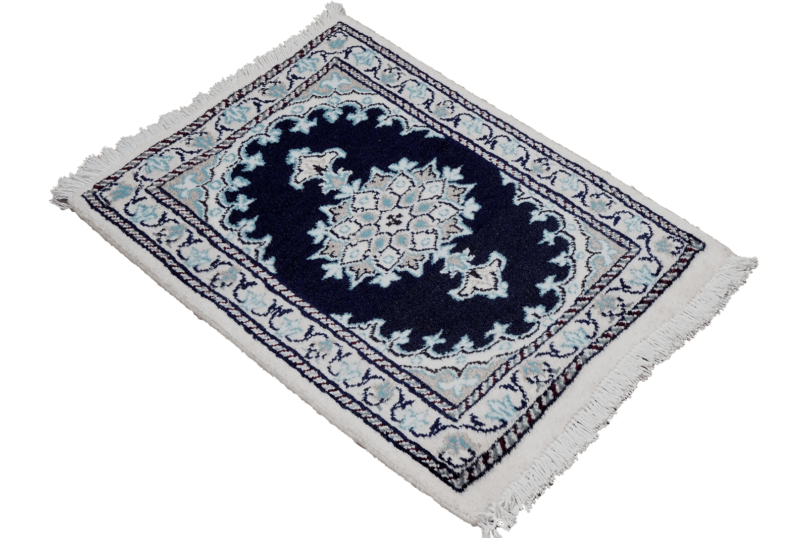 Nain 12La — Hand-knotted, 41x61 cm, Blue, 100% Virgin Wool | View 4