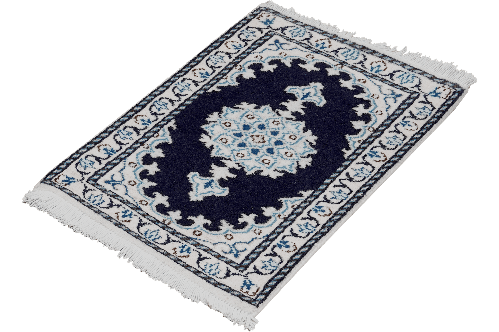 Nain 12La — Hand-knotted, 40x62 cm, Blue, 100% Virgin Wool | View 5
