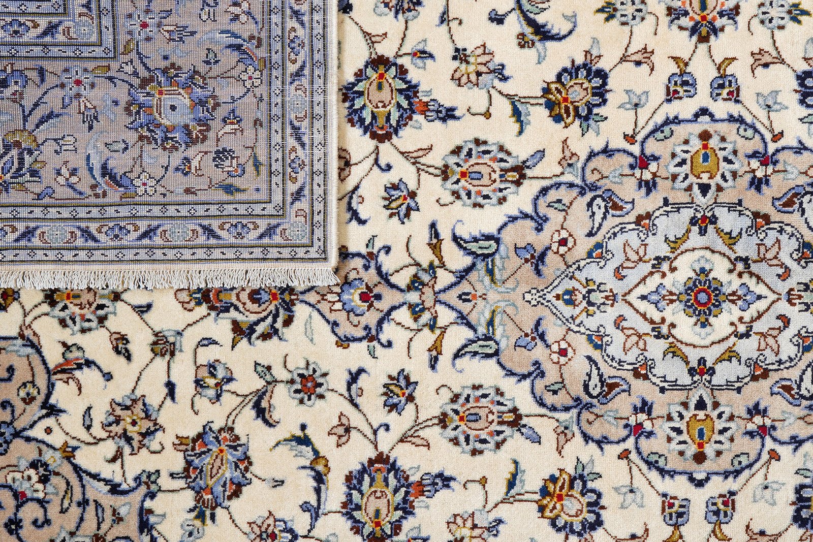 Kashan — Hand-knotted, 199x305 cm, Beige, 100% Virgin Wool | View 7