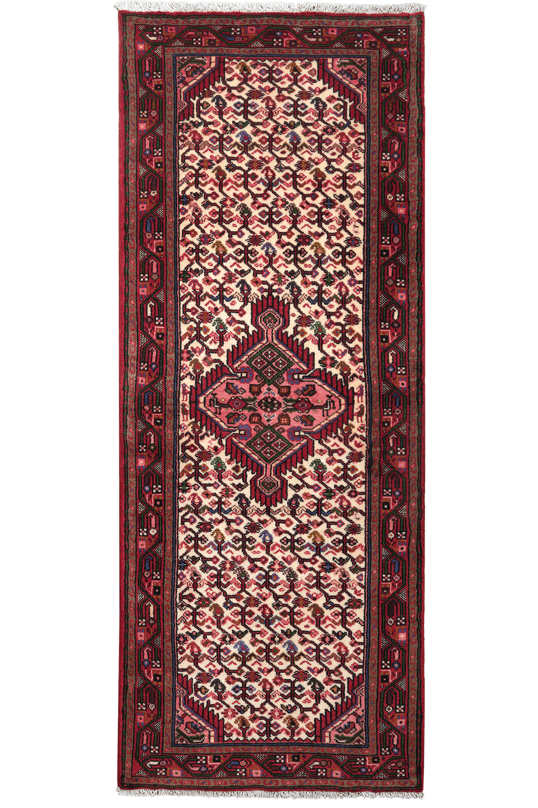 Assadabad — Hand-knotted, 76x197 cm, Beige, 100% Virgin Wool | Main view