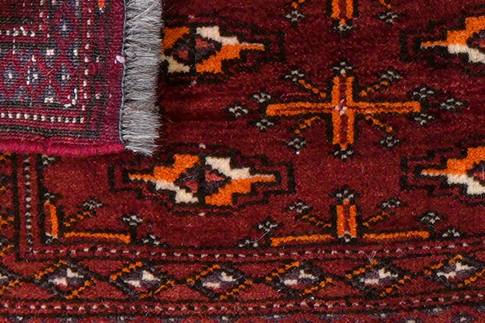 Turkman — Hand-knotted, 92x41 cm, Red, 100% Virgin Wool | View 7