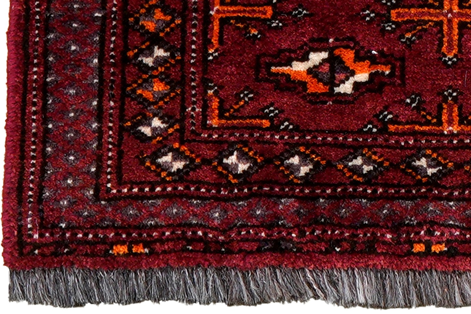 Turkman — Hand-knotted, 88x41 cm, Red, 100% Virgin Wool | View 3