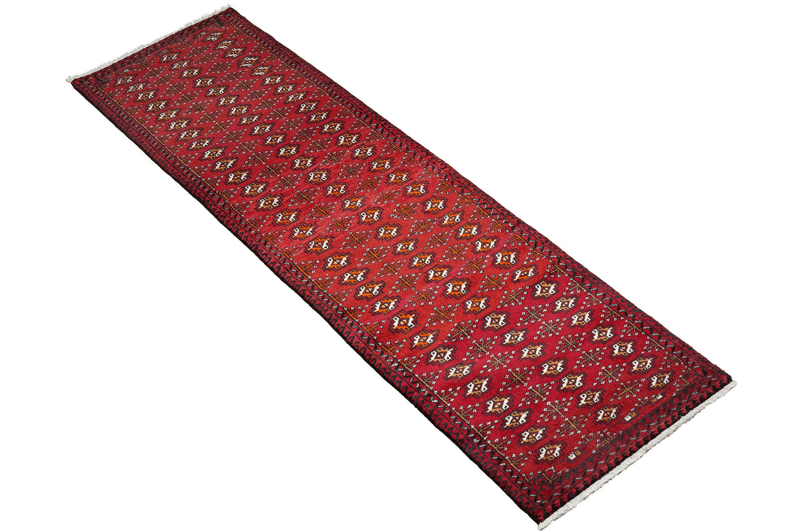 Belutch — Hand-knotted, 60x292 cm, Red, 100% Virgin Wool | View 4