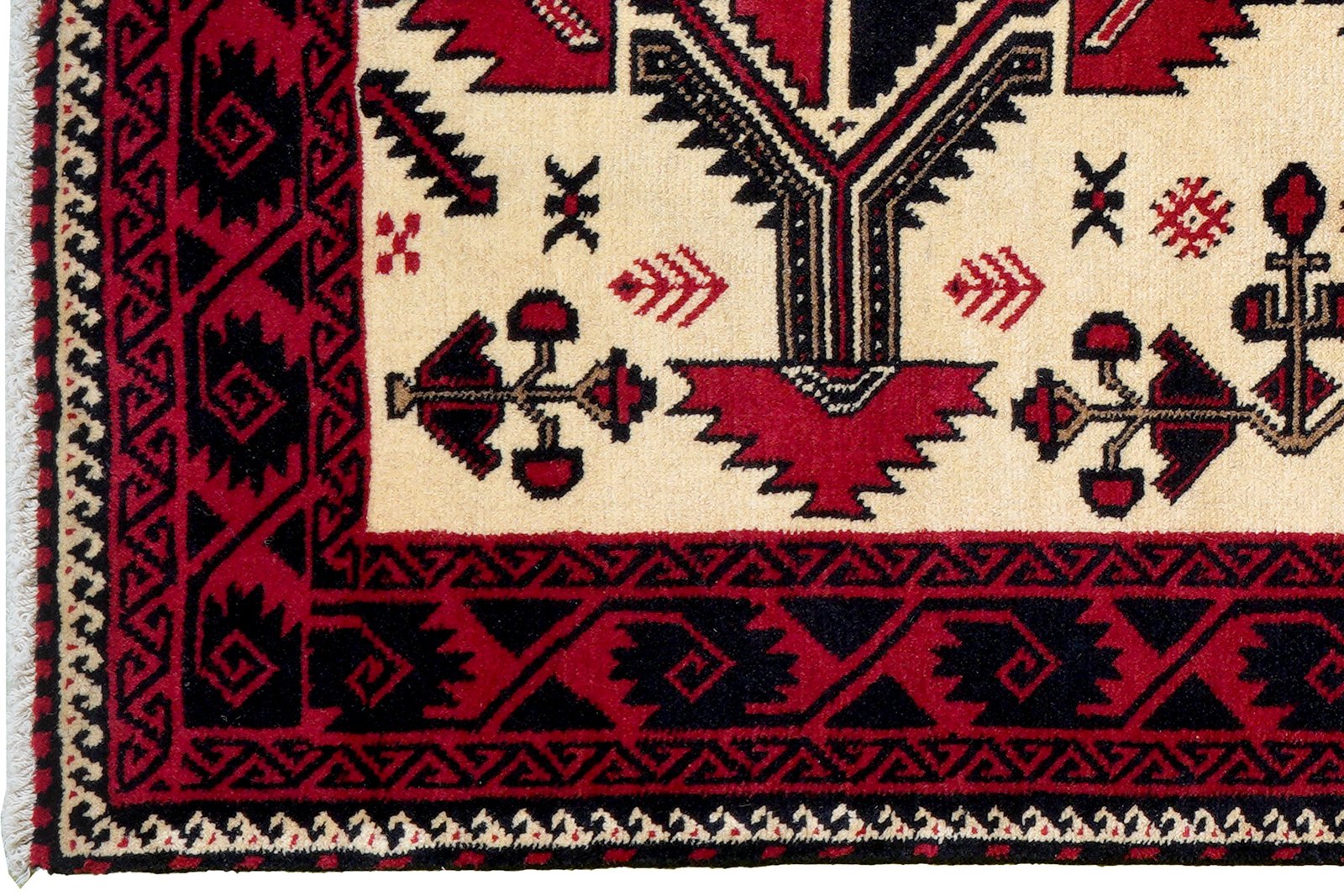 Belutch — Hand-knotted, 109x185 cm, Beige, 100% Virgin Wool | View 3