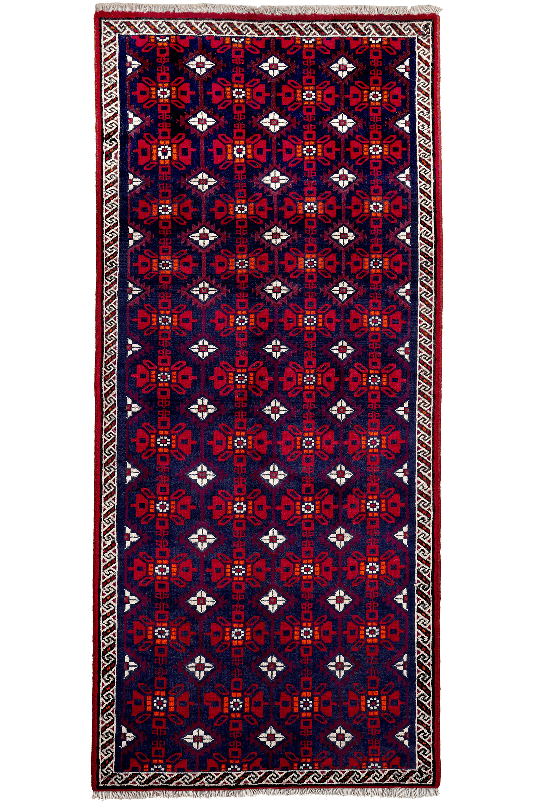 Belutch — Hand-knotted, 82x191 cm, Blue, 100% Virgin Wool | Main view