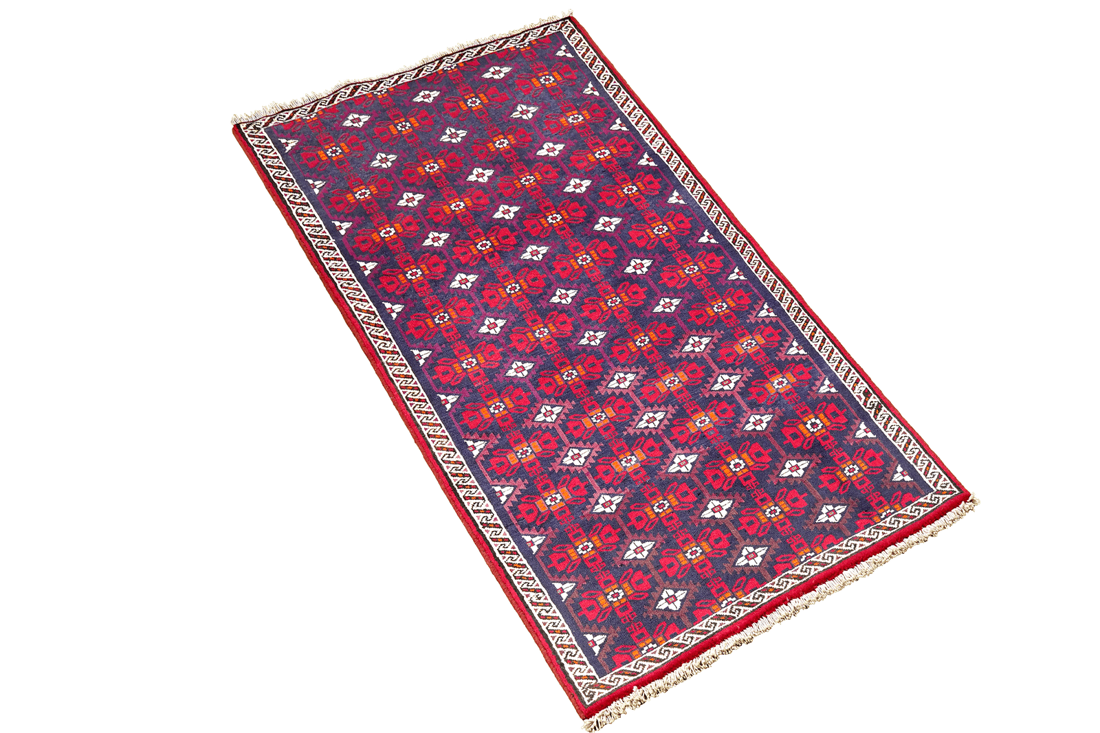 Belutch — Hand-knotted, 82x191 cm, Blue, 100% Virgin Wool | View 4