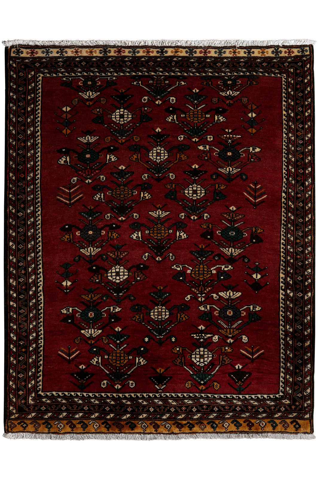 Nasrabad — Hand-knotted, 96x120 cm, Red, 100% Virgin Wool | Main view