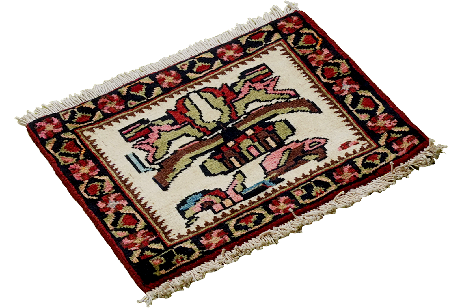 Afshar — Handgefertigt, 34x45 cm, Blau, 100% Virgin Wool | View 5