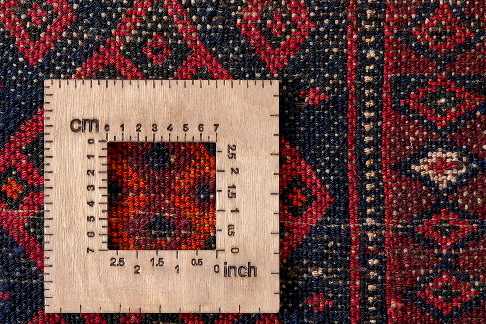 Gashgai — Hand-knotted, 52x46 cm, Blue, 100% Virgin Wool | View 8
