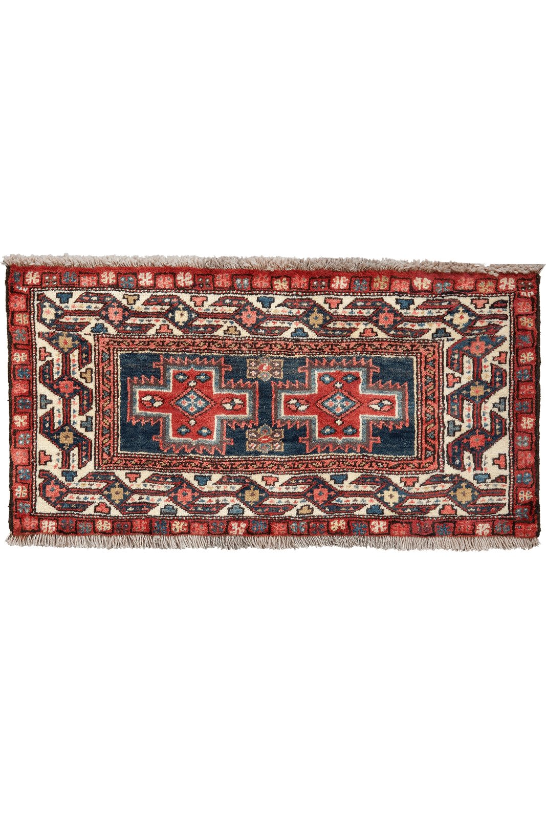 Shahsavan — Hand-knotted, 106x53 cm, Blue, 100% Virgin Wool | Main view