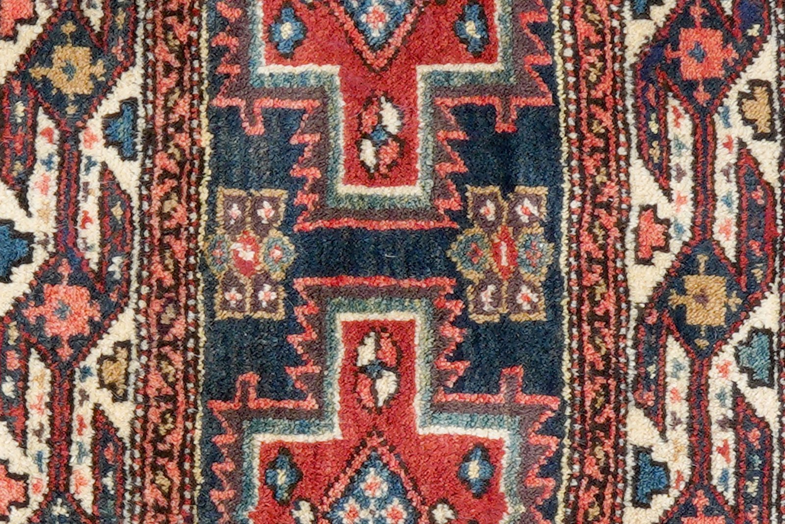 Shahsavan — Hand-knotted, 106x53 cm, Blue, 100% Virgin Wool | View 6