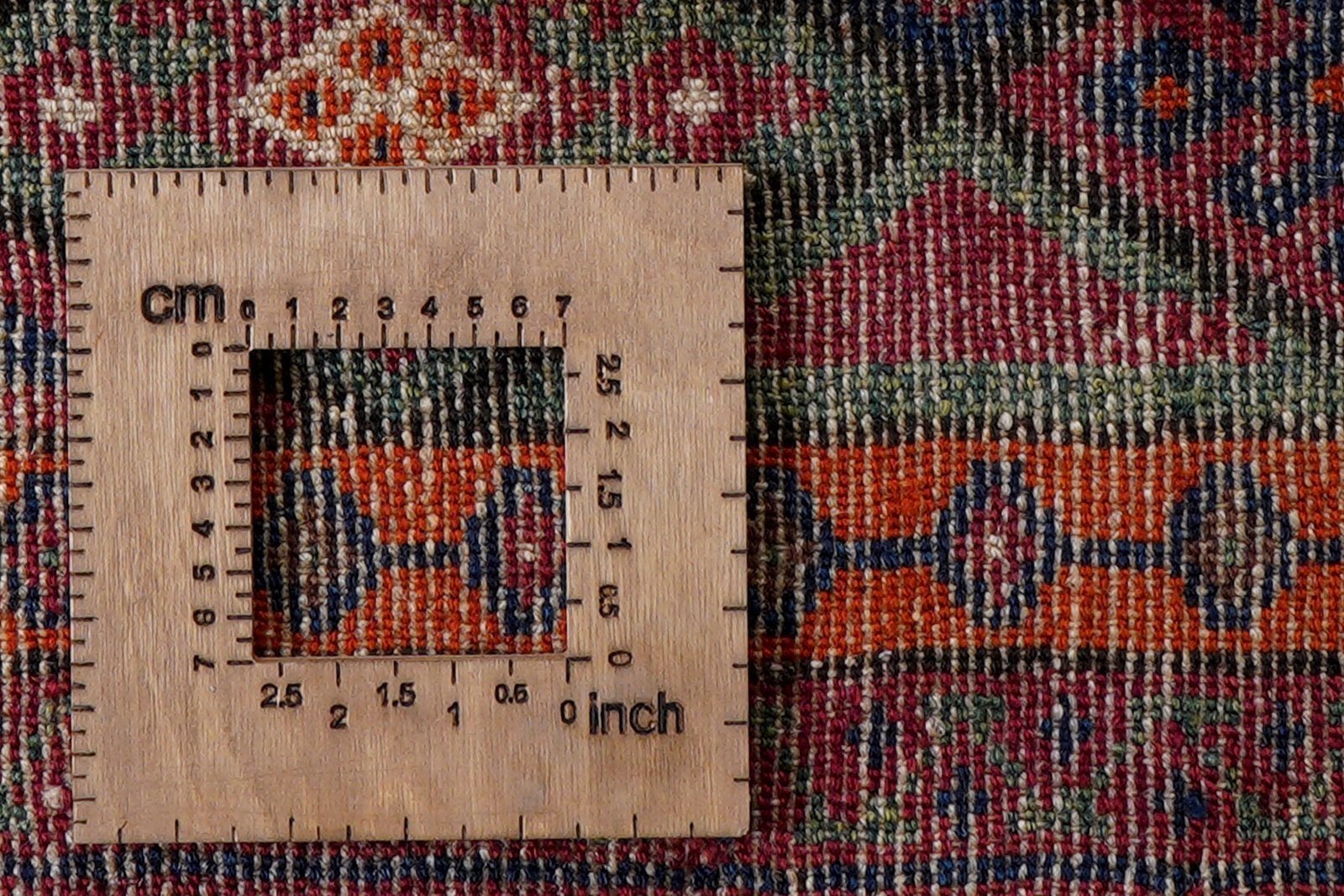 Gashgai — Hand-knotted, 66x67 cm, Multicolor, 100% Virgin Wool | View 8