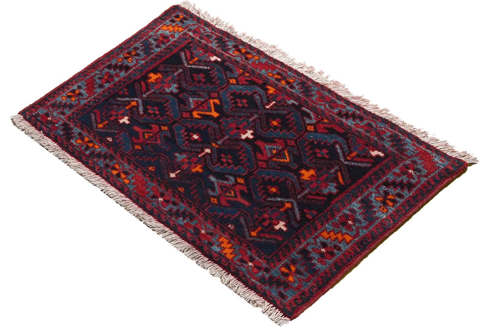 Afshar — Hand-knotted, 82x57 cm, Blue, 100% Virgin Wool | View 5