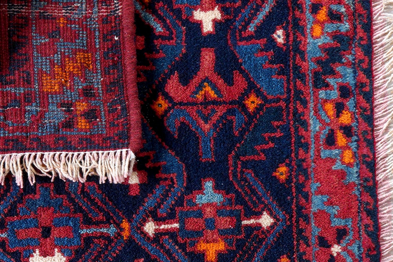 Afshar — Hand-knotted, 82x57 cm, Blue, 100% Virgin Wool | View 7