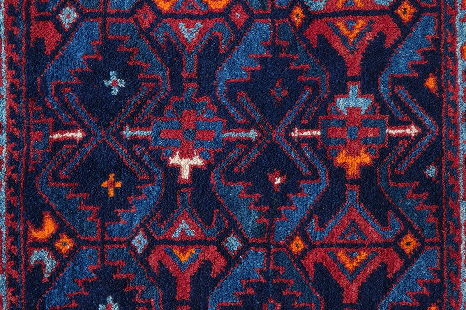 Afshar — Hand-knotted, 84x58 cm, Blue, 100% Virgin Wool | View 6