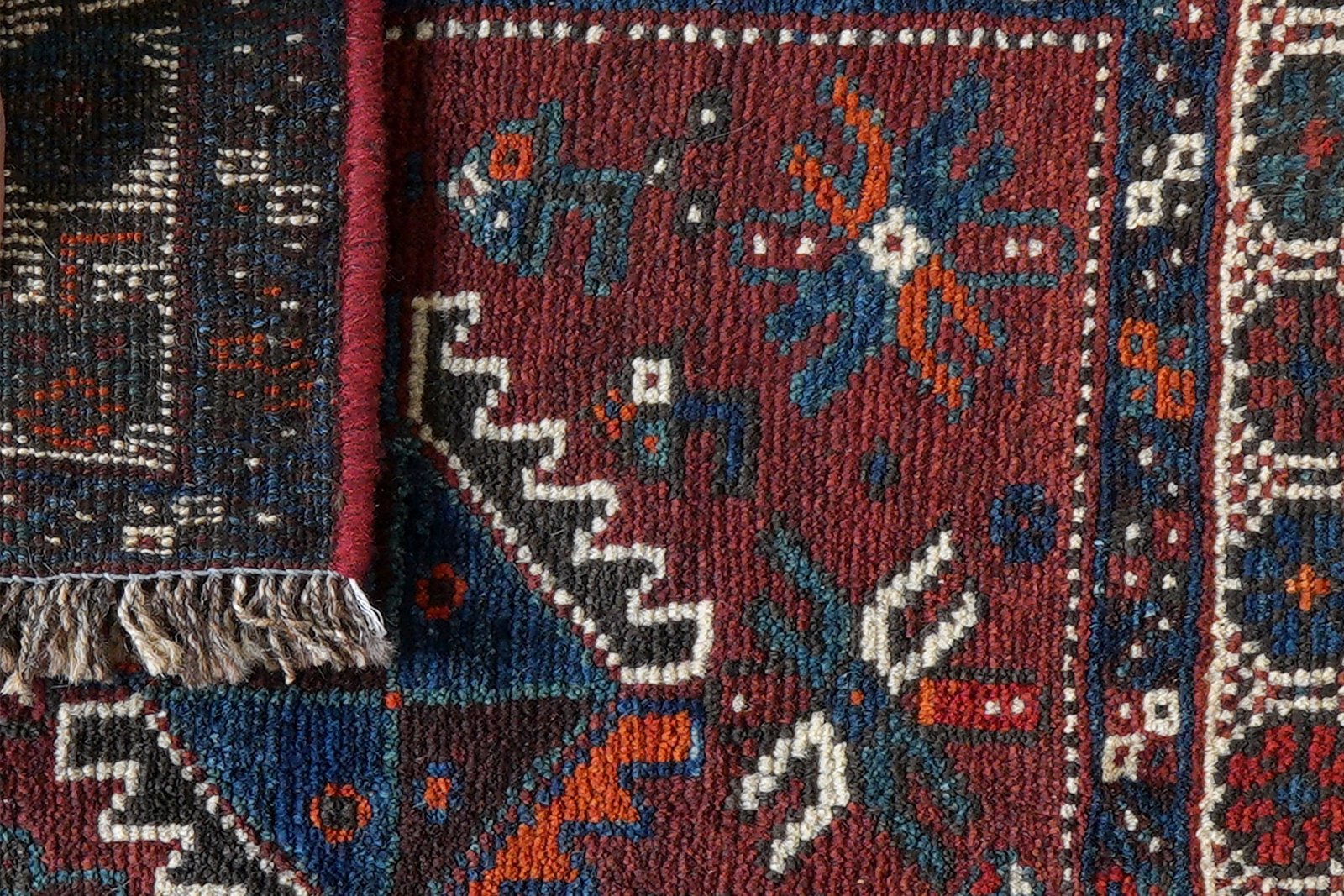 Gashgai — Hand-knotted, 63x57 cm, Multicolor, 100% Virgin Wool | View 7