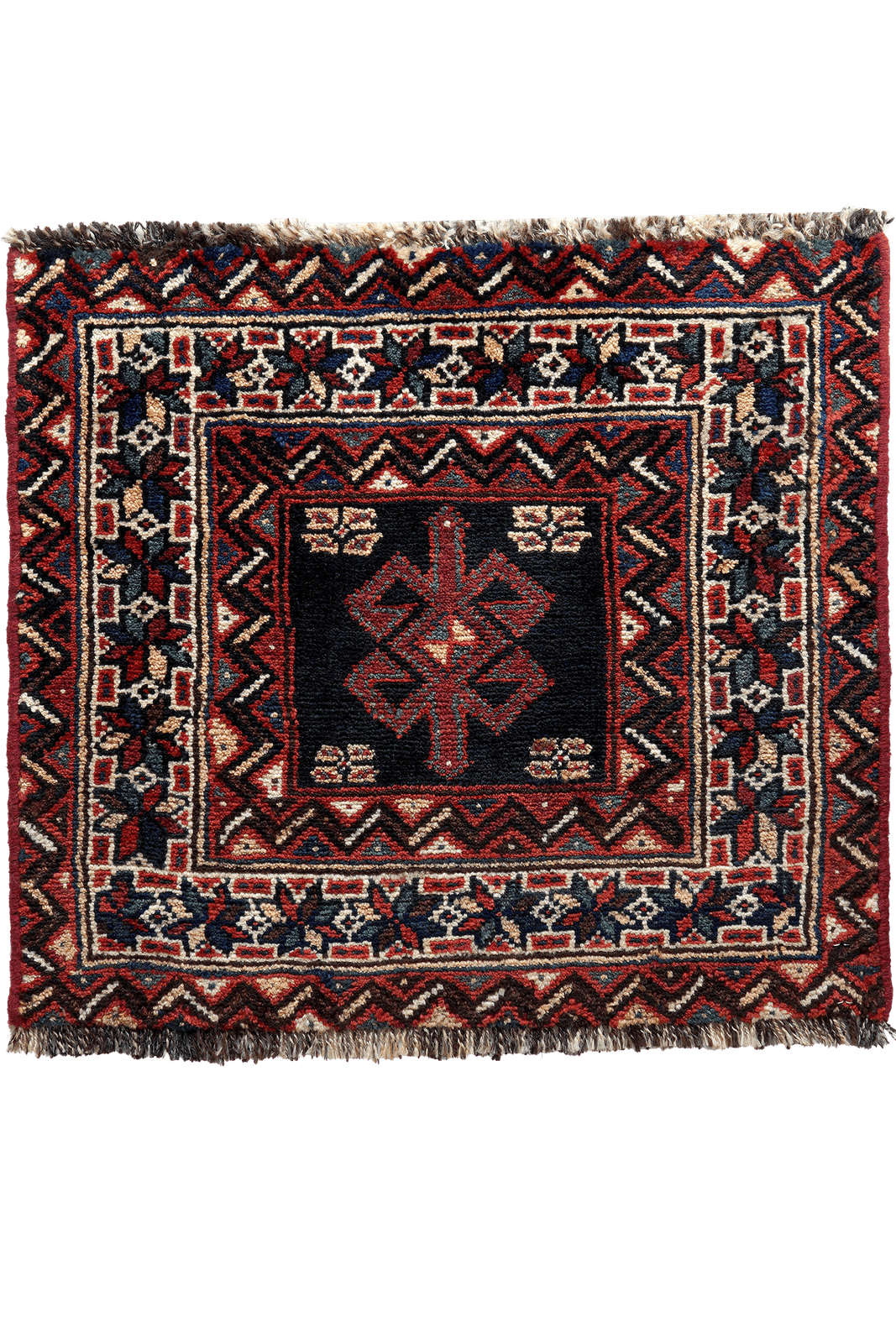 Gashgai — Hand-knotted, 63x57 cm, Blue, 100% Virgin Wool | Main view
