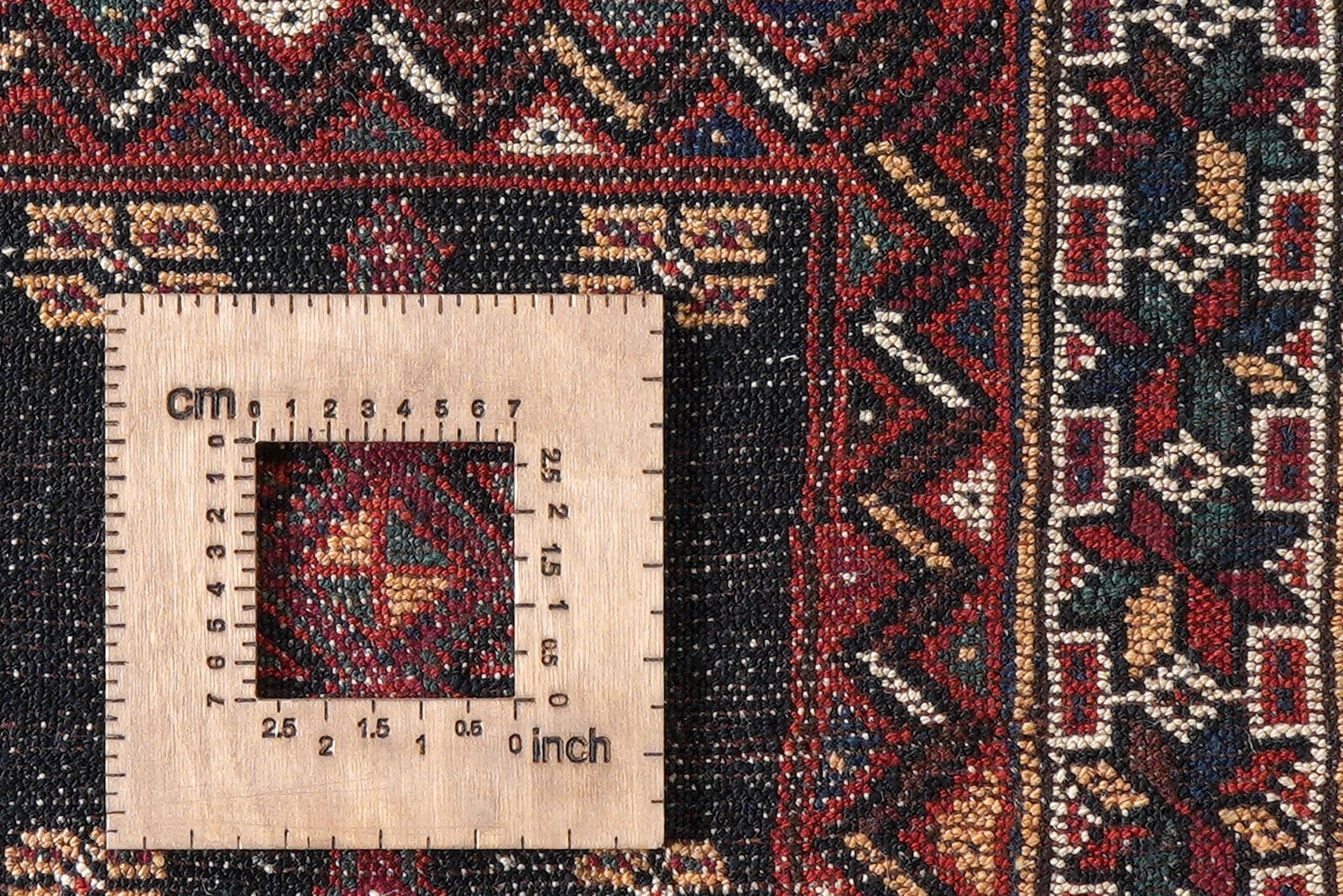 Gashgai — Hand-knotted, 63x57 cm, Blue, 100% Virgin Wool | View 8