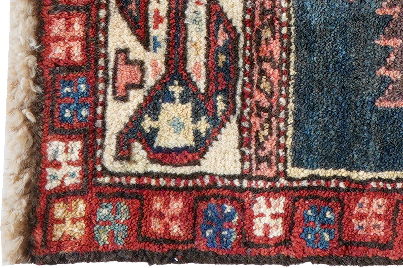 Shahsavan — Hand-knotted, 51x55 cm, Blue, 100% Virgin Wool | View 3