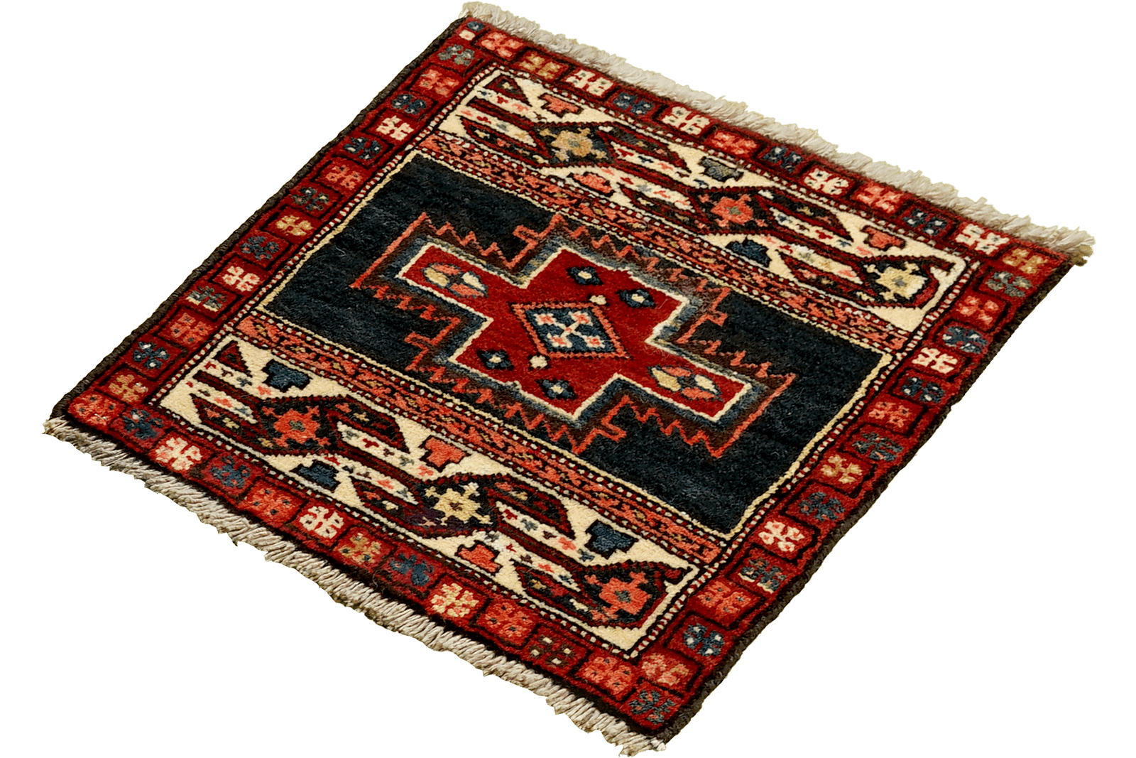 Shahsavan — Hand-knotted, 51x55 cm, Blue, 100% Virgin Wool | View 5
