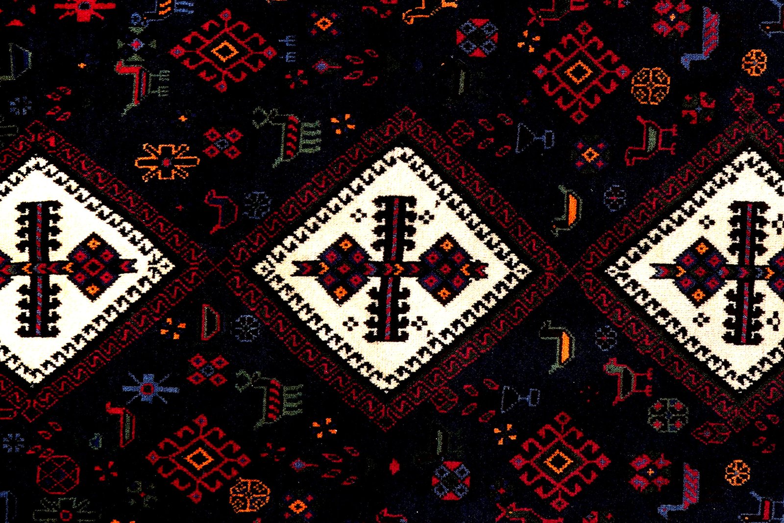 Afshar — Hand-knotted, 162x233 cm, Blue, 100% Virgin Wool | View 6