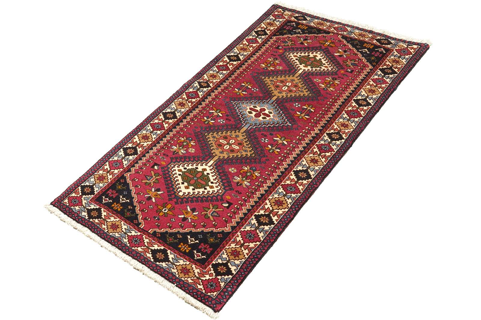 Yalameh — Hand-knotted, 84x191 cm, Red, 100% Virgin Wool | View 5