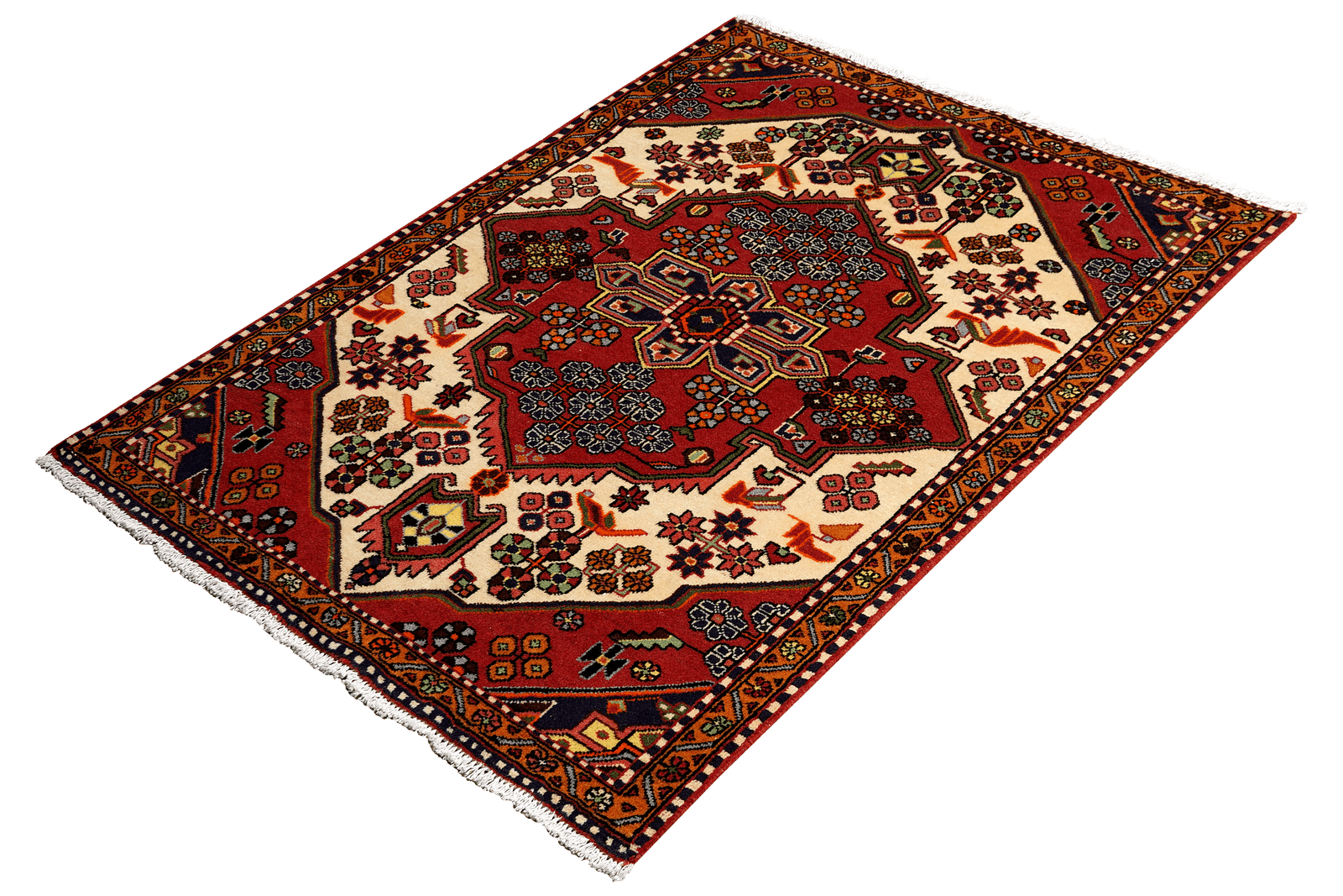 Saveh — Hand-knotted, 103x144 cm, Beige, 100% Virgin Wool | View 5