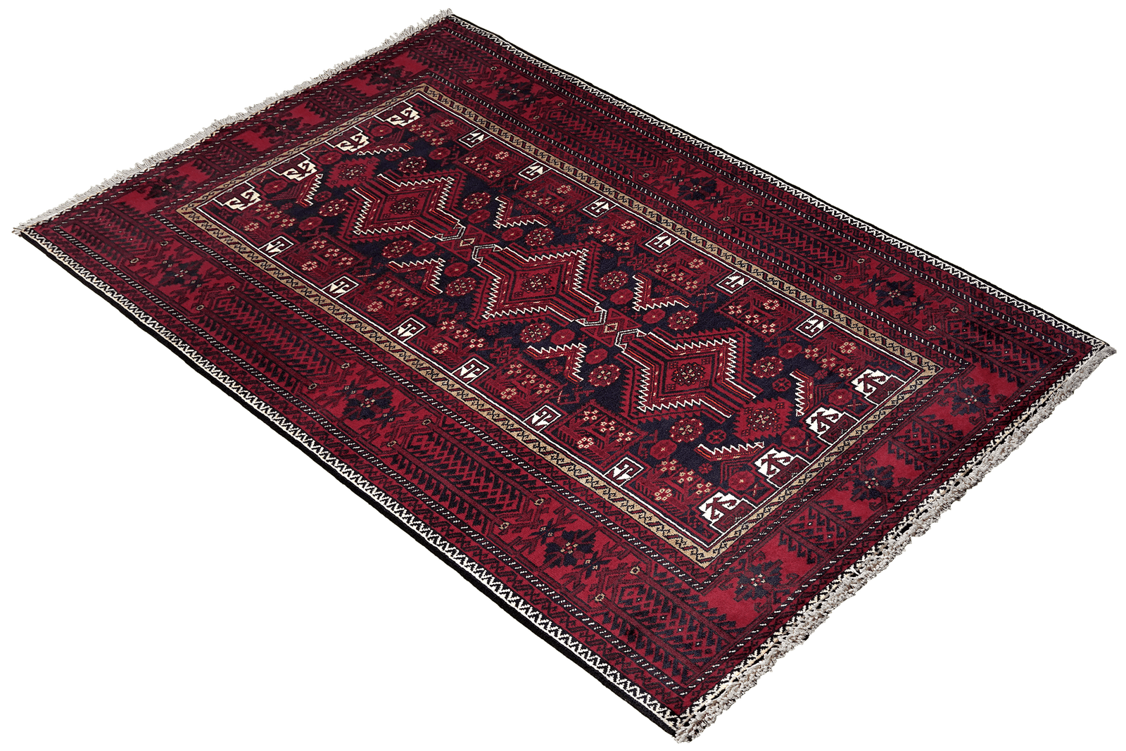 Belutch — Hand-knotted, 113x224 cm, Blue, 100% Virgin Wool | View 4