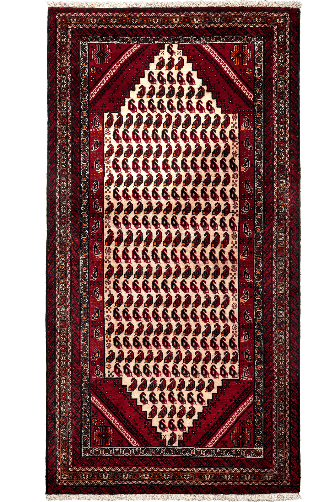Belutch — Hand-knotted, 98x192 cm, Beige, 100% Virgin Wool | Main view