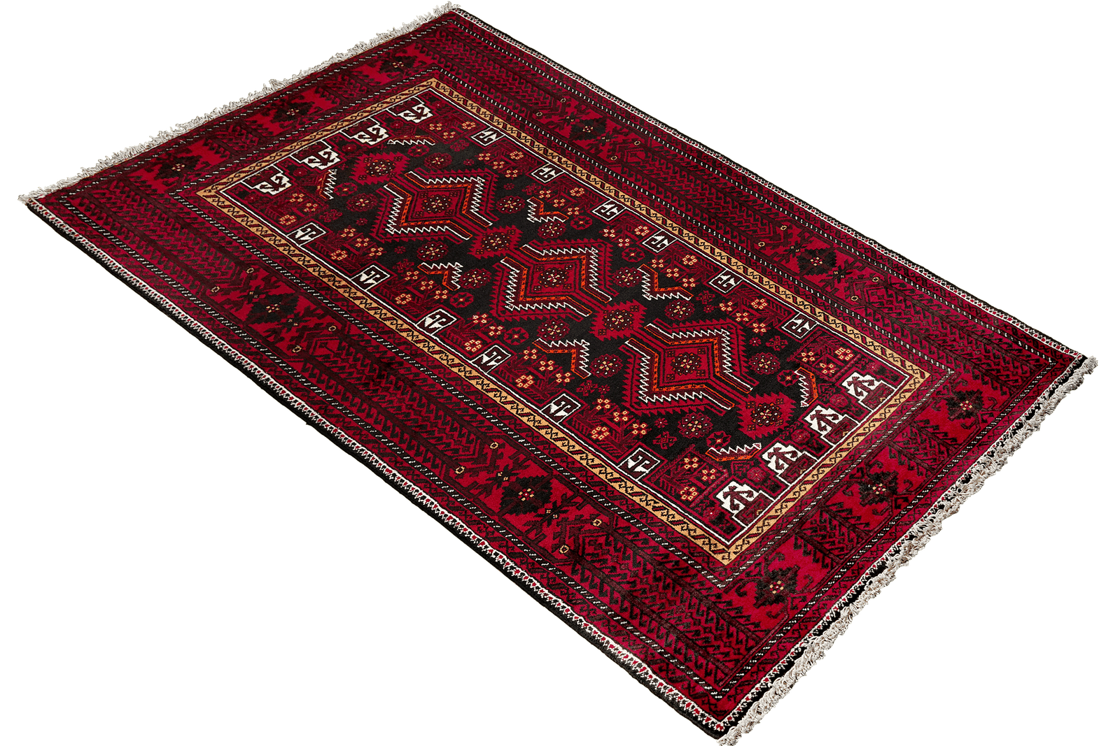 Belutch — Hand-knotted, 107x225 cm, Multicolor, 100% Virgin Wool | View 4