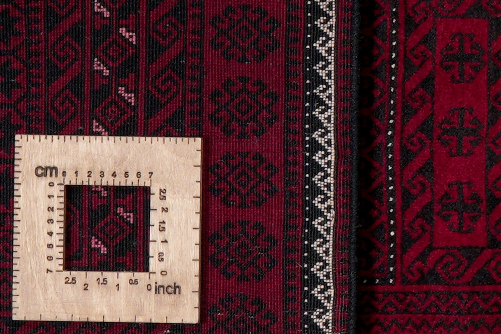 Belutch — Hand-knotted, 109x200 cm, Red, 100% Virgin Wool | View 8